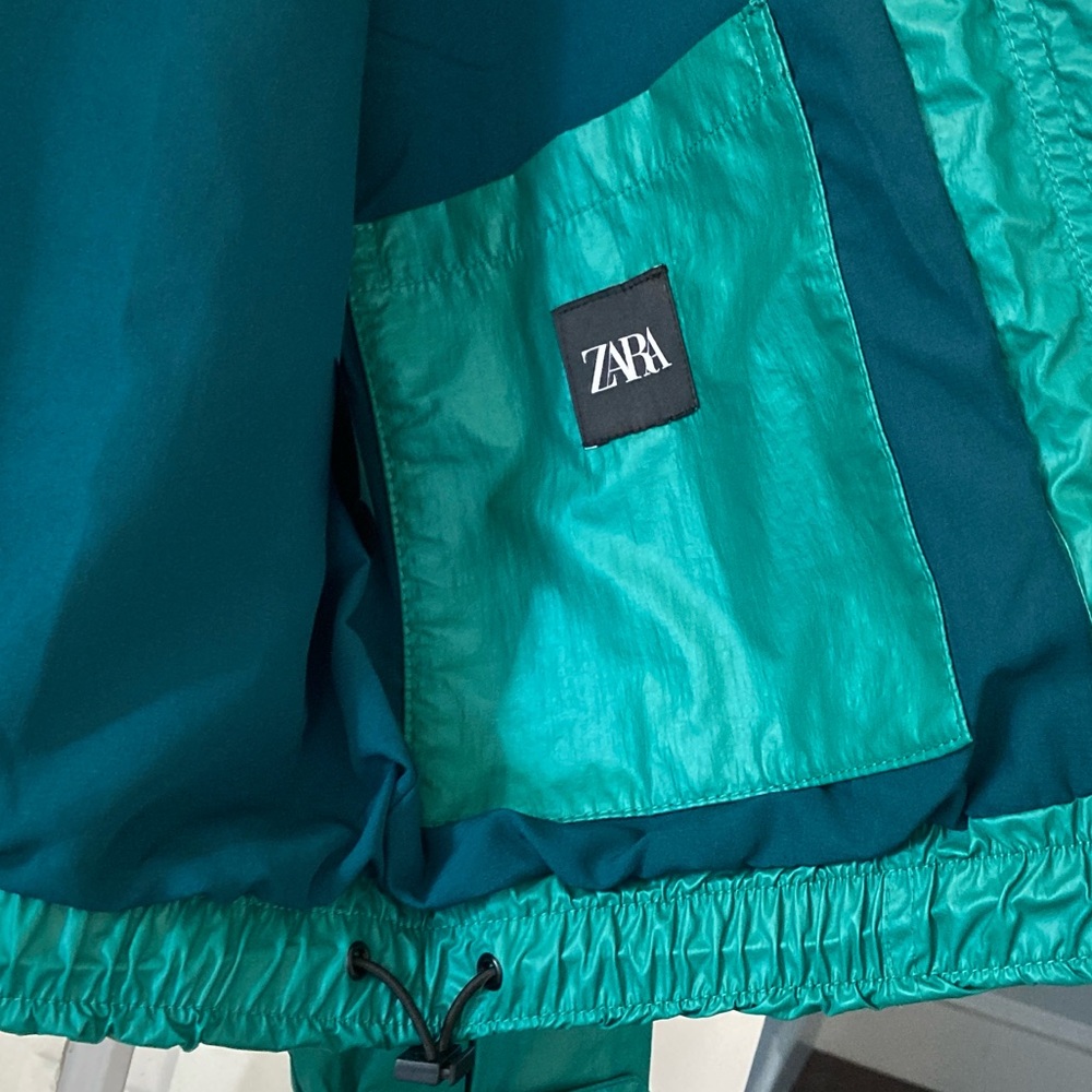 Zara Coated Windbreaker/Rain Jacket Style Bomber Jacket - Picture 11 of 16